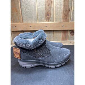 NWT Skechers Womens Size 8 Memory Foam Charcoal Gray Suede Ankle Boots